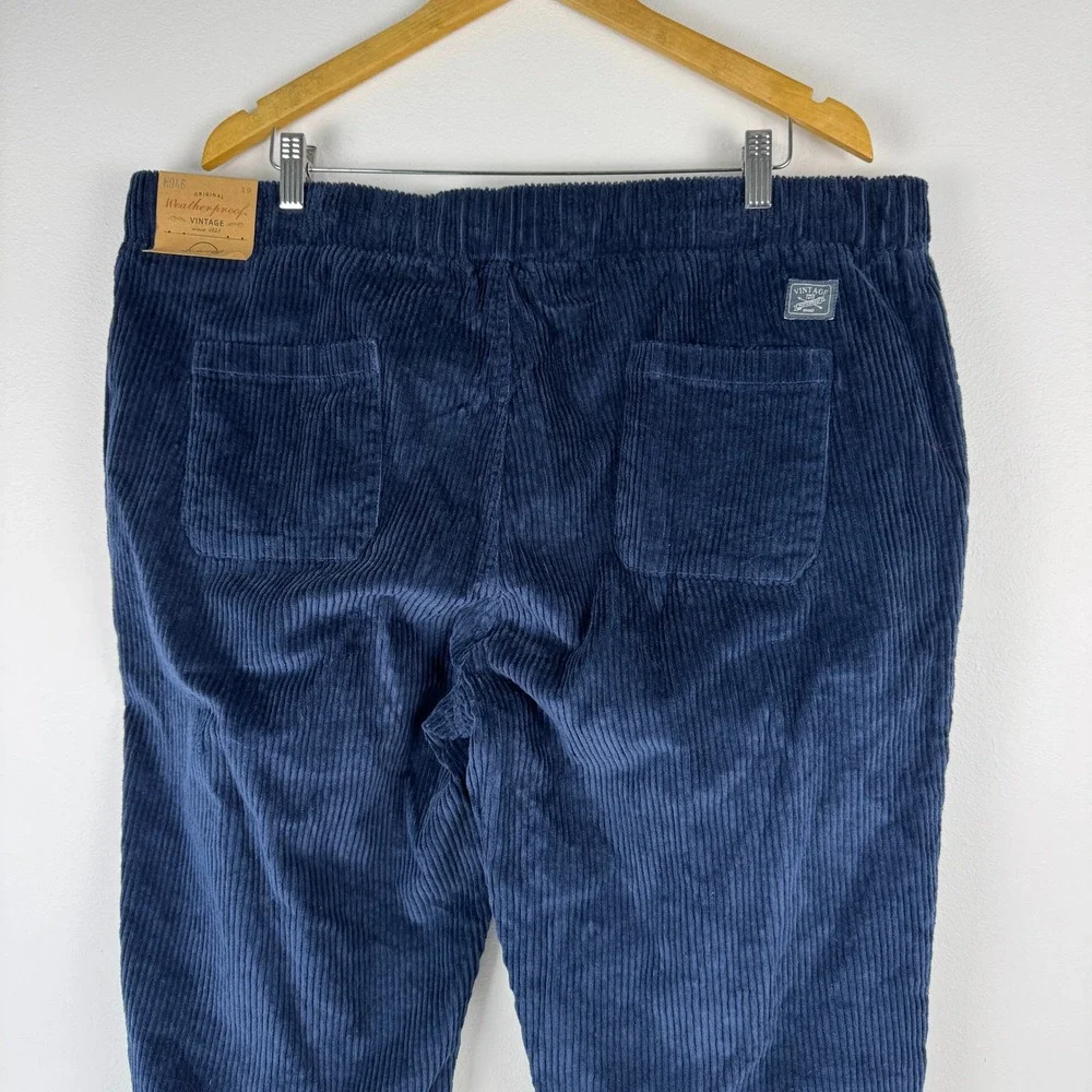 Weatherproof Vintage Mens Navy Blue Wide Corduroy Pants XXL F2421092ME New‎